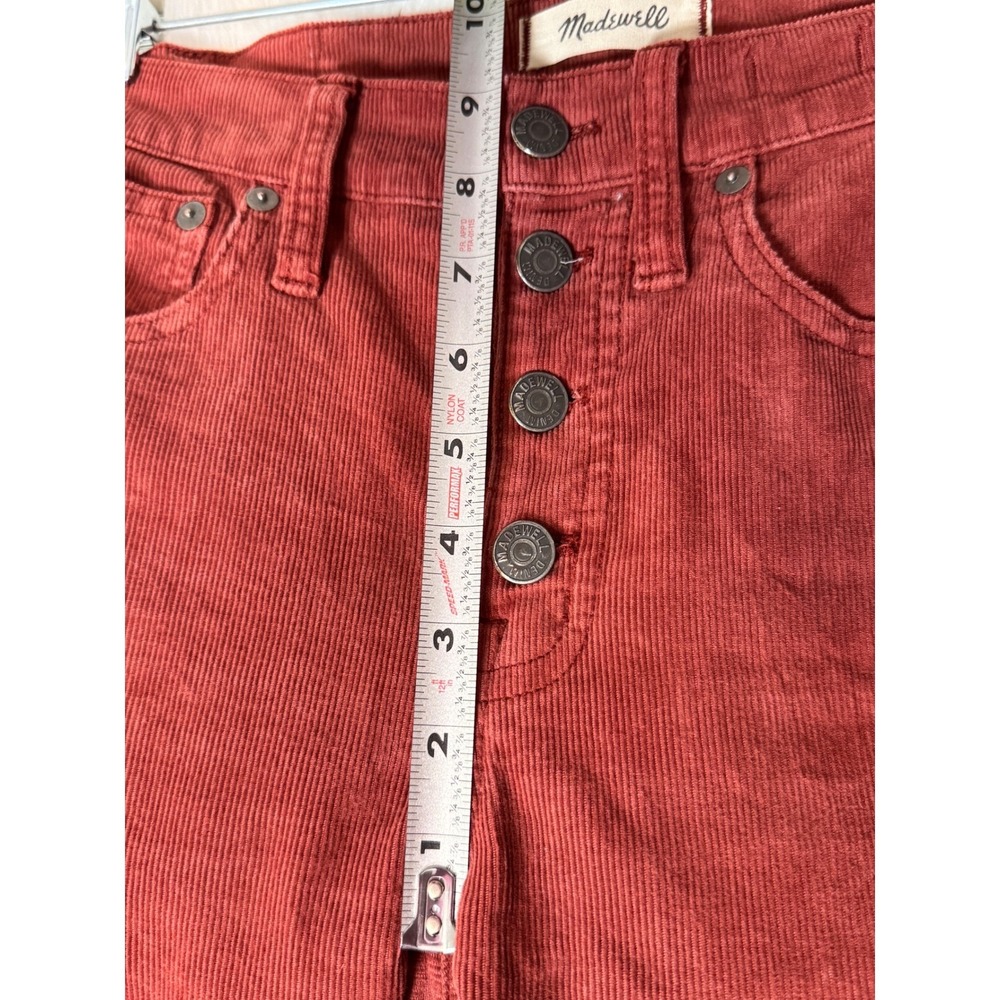 Madewell Cali Demi Boot Corduroy Button Fly Red Jeans‎ Size 24 - Picture 5 of 8